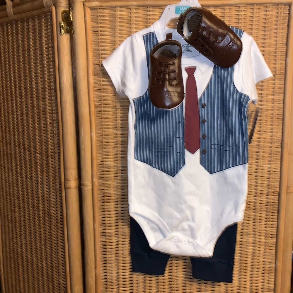 NEW - Little Treasure boys three pc outfit 18 months